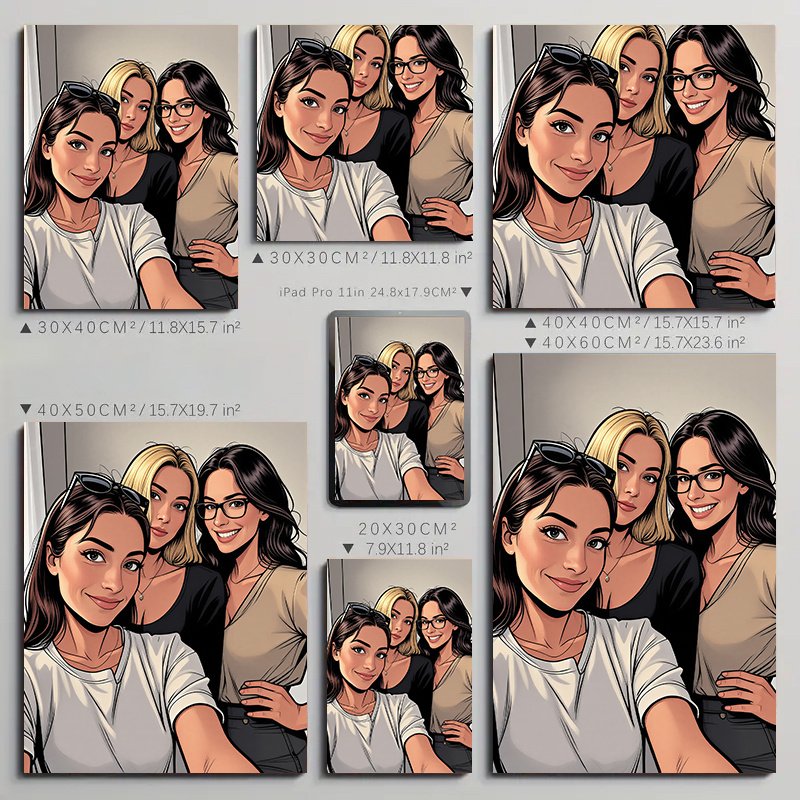 Custom European & American Comic Style Portrait Painting - Image 5