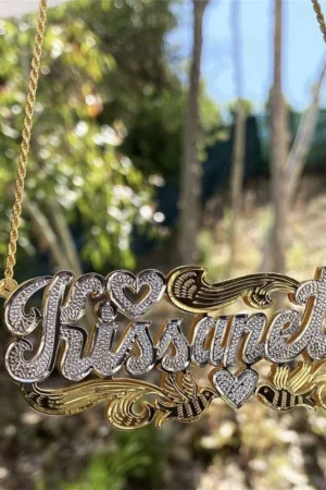 Custom Name Necklace 18K Gold