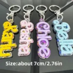 Colored Custom 3D Name Keychain - Image 2