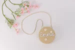 Personalized Round Cake-Shaped Straw Woven Bag - Image 3