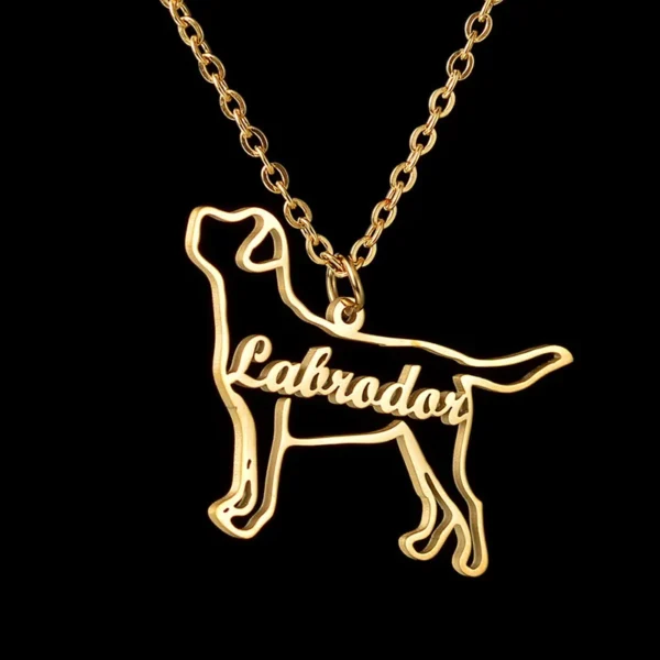 Cute Custom Name Necklace Adorable Dog Cat Shape