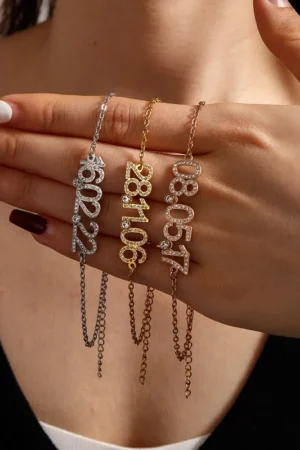 Custom Date Number Bracelet
