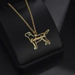 Cute Custom Name Necklace Adorable Dog Cat Shape - Image 3