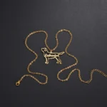 Cute Custom Name Necklace Adorable Dog Cat Shape - Image 4