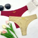 Embroidered Letters Comfortable Panties for Women - Image 2