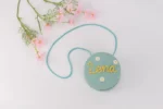 Personalized Round Cake-Shaped Straw Woven Bag - Image 4