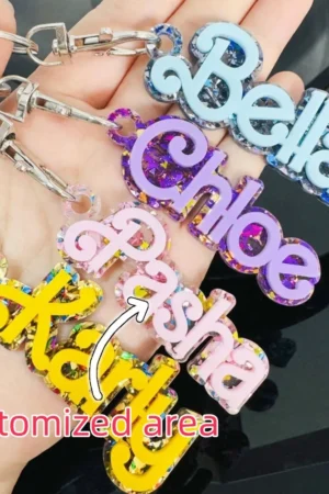 Colored Custom 3D Name Keychain