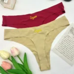 Embroidered Letters Comfortable Panties for Women - Image 4