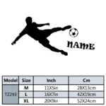 1pc Beauty Custom Text football Soccer - Image 5