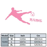 1pc Beauty Custom Text football Soccer - Image 2