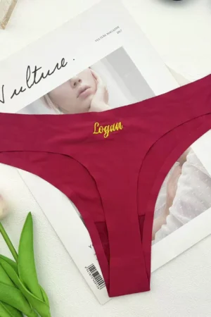 Embroidered Letters Comfortable Panties for Women