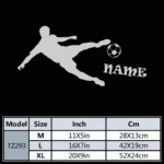 1pc Beauty Custom Text football Soccer - Image 4