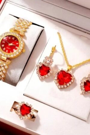Watch Colorful Crystals Quartz Jewelry Suit