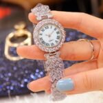 Fashionable Roman-Style Diamond-Encrusted Womens Watch - Image 10