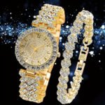 Fashionable Roman-Style Diamond-Encrusted Womens Watch - Image 8