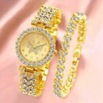 Fashionable Roman-Style Diamond-Encrusted Womens Watch - Image 6