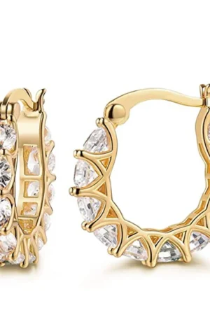 Crystal CZ Hoop Earrings