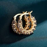 Crystal CZ Hoop Earrings - Image 3