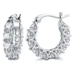 Crystal CZ Hoop Earrings - Image 2