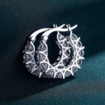 Crystal CZ Hoop Earrings - Image 4