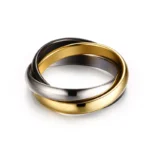 Stainless Steel Interlocked Triple Ring - Image 3