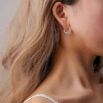 Crystal CZ Hoop Earrings - Image 5