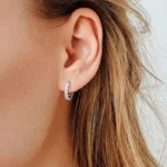 Crystal CZ Hoop Earrings - Image 6