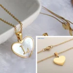 Stainless Steel Heart Initial Necklace - Image 5