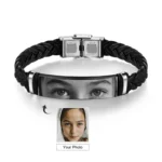 Personalized Eyes Photo Bracelet for Men - Image 4