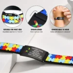 Personalized Autism Medical Alert ID Bracelet - Image 3