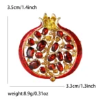 Beaut&Berry Luxury Rhinestone Pomegranate Brooches - Image 4
