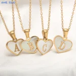 Stainless Steel Heart Initial Necklace - Image 3