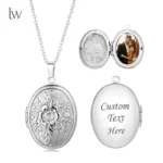 Custom Locket Necklace with Photo - Image 5
