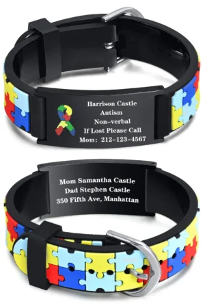 Personalized Autism Medical Alert ID Bracelet
