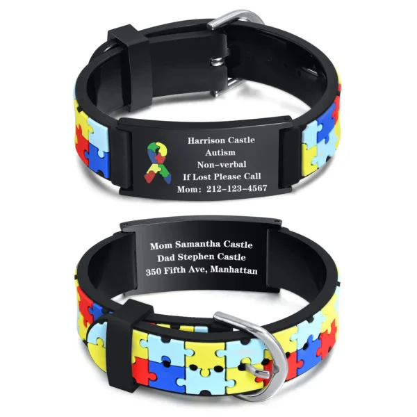 Personalized Autism Medical Alert ID Bracelet