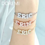 Fat Bubble Slide Initial Letters Bracelet - Image 6