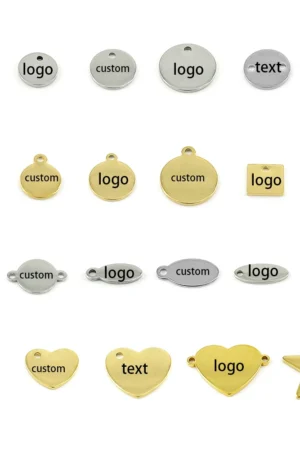 50-500pcs Customized Custom Laser Engrave Name LOGO