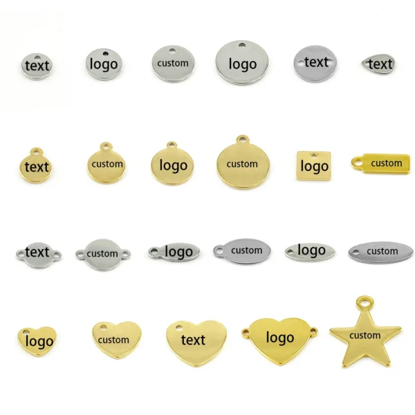 50-500pcs Customized Custom Laser Engrave Name LOGO