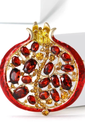 Beaut&Berry Luxury Rhinestone Pomegranate Brooches