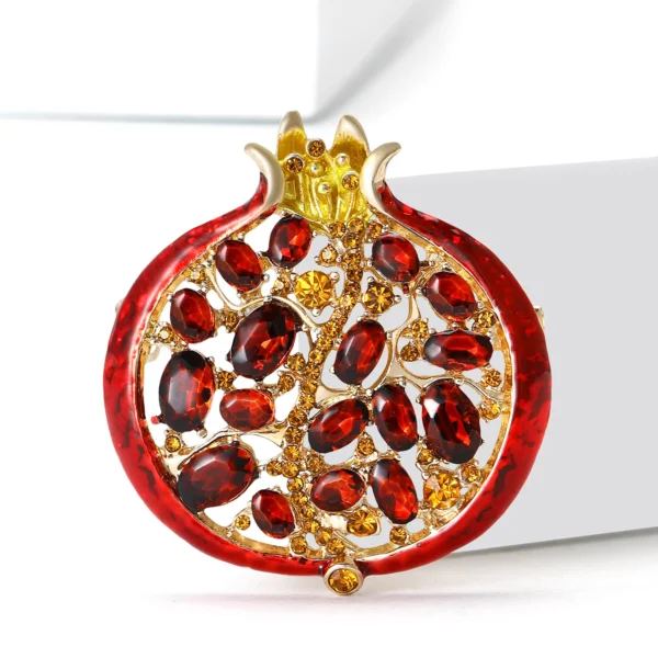 Beaut&Berry Luxury Rhinestone Pomegranate Brooches