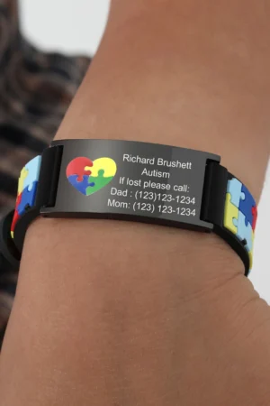 Personalized Autism Medical Alert ID Bracelet For Child