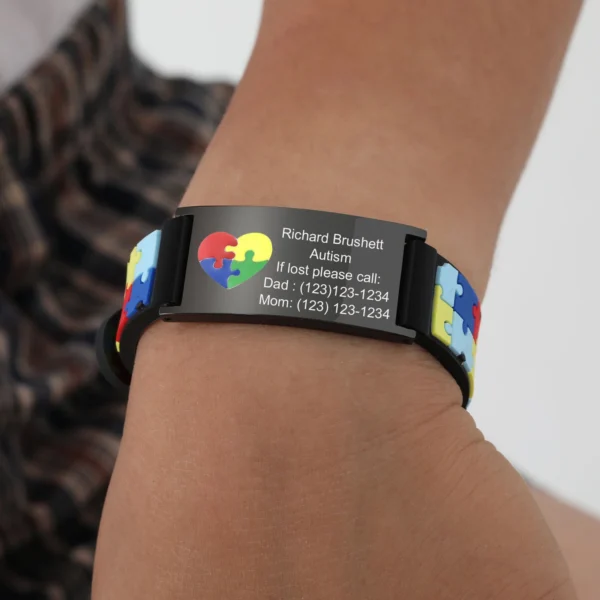 Personalized Autism Medical Alert ID Bracelet For Child