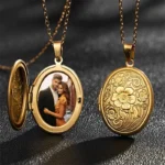 Custom Locket Necklace with Photo - Image 3