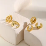 Thick Ear Cuff Earrings, Non-piercing Clip On Cartilage - Image 6