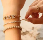 Fat Bubble Slide Initial Letters Bracelet - Image 2