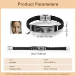 Personalized Eyes Photo Bracelet for Men - Image 3