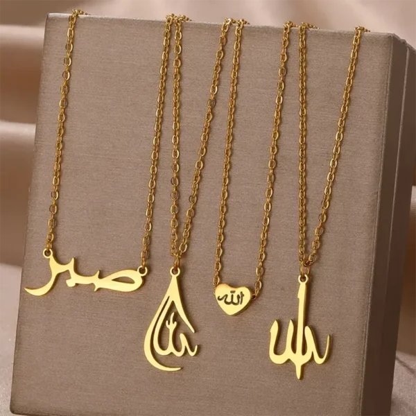 1pc Heart Allah Necklaces