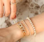 Fat Bubble Slide Initial Letters Bracelet - Image 5