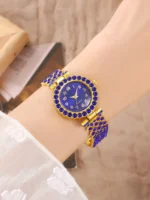 6pcs/Set Fashionable Luxury Blue Rhinestone - Image 6