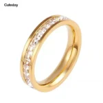 Nwe Stainless Steel 18 K Gold Plated Sun Rings - Image 3